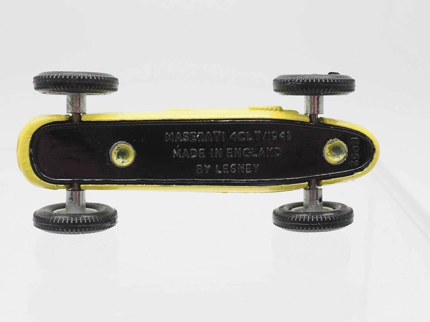 A Matchbox Regular Wheels 52a 1948 Maserati 4CLT Racing Car - lemon yellow body with racing number - Image 6 of 10