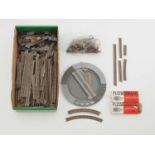 A quantity of unboxed N gauge track to include curves, straights and points, together with a