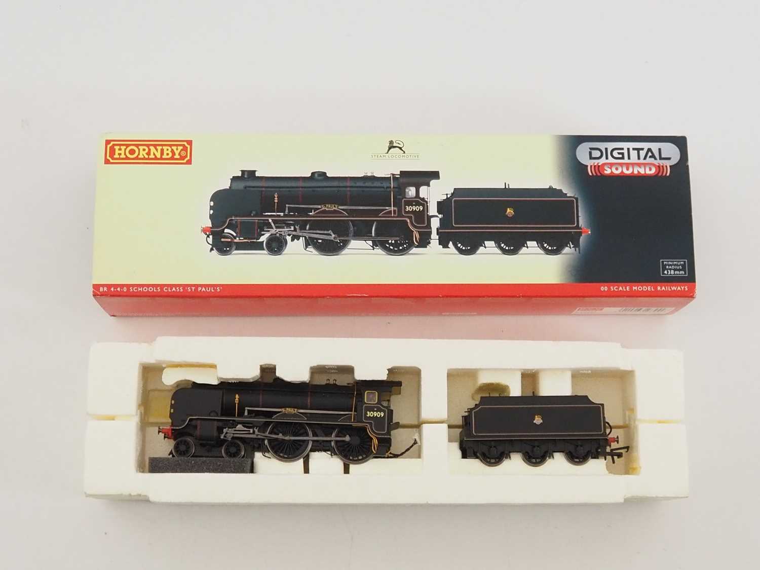 A HORNBY OO gauge R2898XS Schools Class steam locomotive in BR black livery 'St Paul's' - DCC