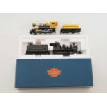 A pair of On30 gauge American Outline narrow gauge steam locomotives by BROADWAY LIMITED IMPORTS and