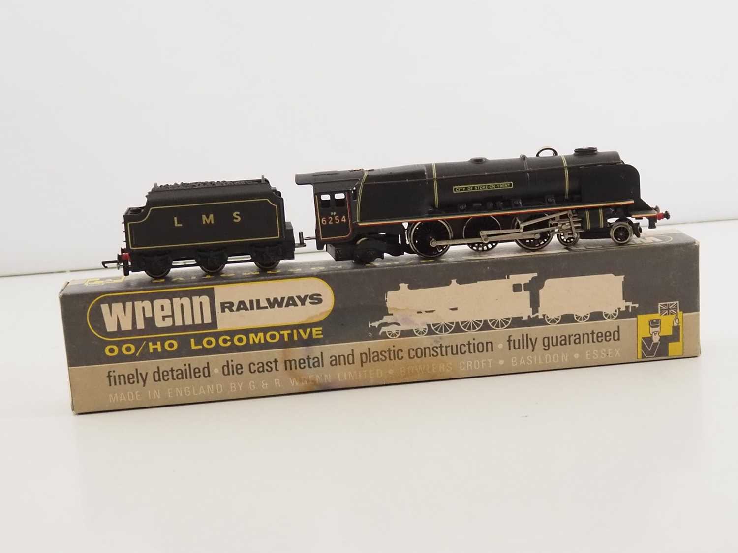 A WRENN OO gauge W2227 Duchess class steam locomotive 'City of Stoke on Trent' in LMS black livery - - Image 2 of 6