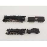 A pair of HO gauge American outline steam locomotives in C&NW and Atlantic Coast Line liveries - G/