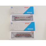 A pair of PIKO HO gauge German outline diesel locomotives comprising a V200 class in DB livery and a