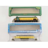 A pair of HO gauge American outline diesel locomotives by MEHANO/BACHMANN in Chicago & North Western