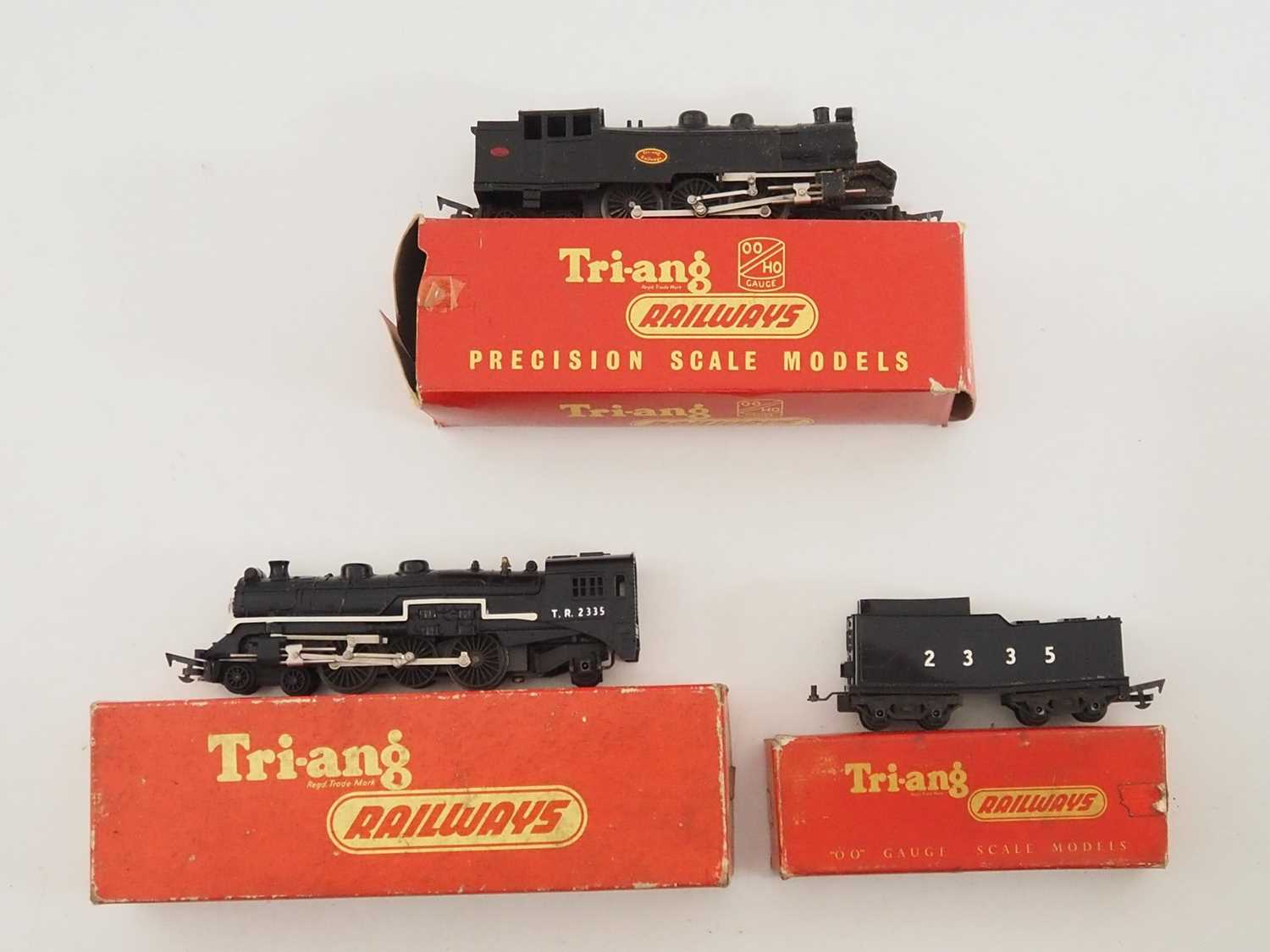 A pair of TRI-ANG OO gauge steam locomotives comprising a Continental Prairie tank and a Hiawatha