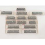 A group of FLEISCHMANN HO gauge German outline four and six wheel passenger coaches - G/VG in G/VG