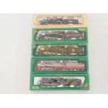 A group of MEHANO/IHC HO gauge American outline steam locomotives in various liveries - VG in G/VG