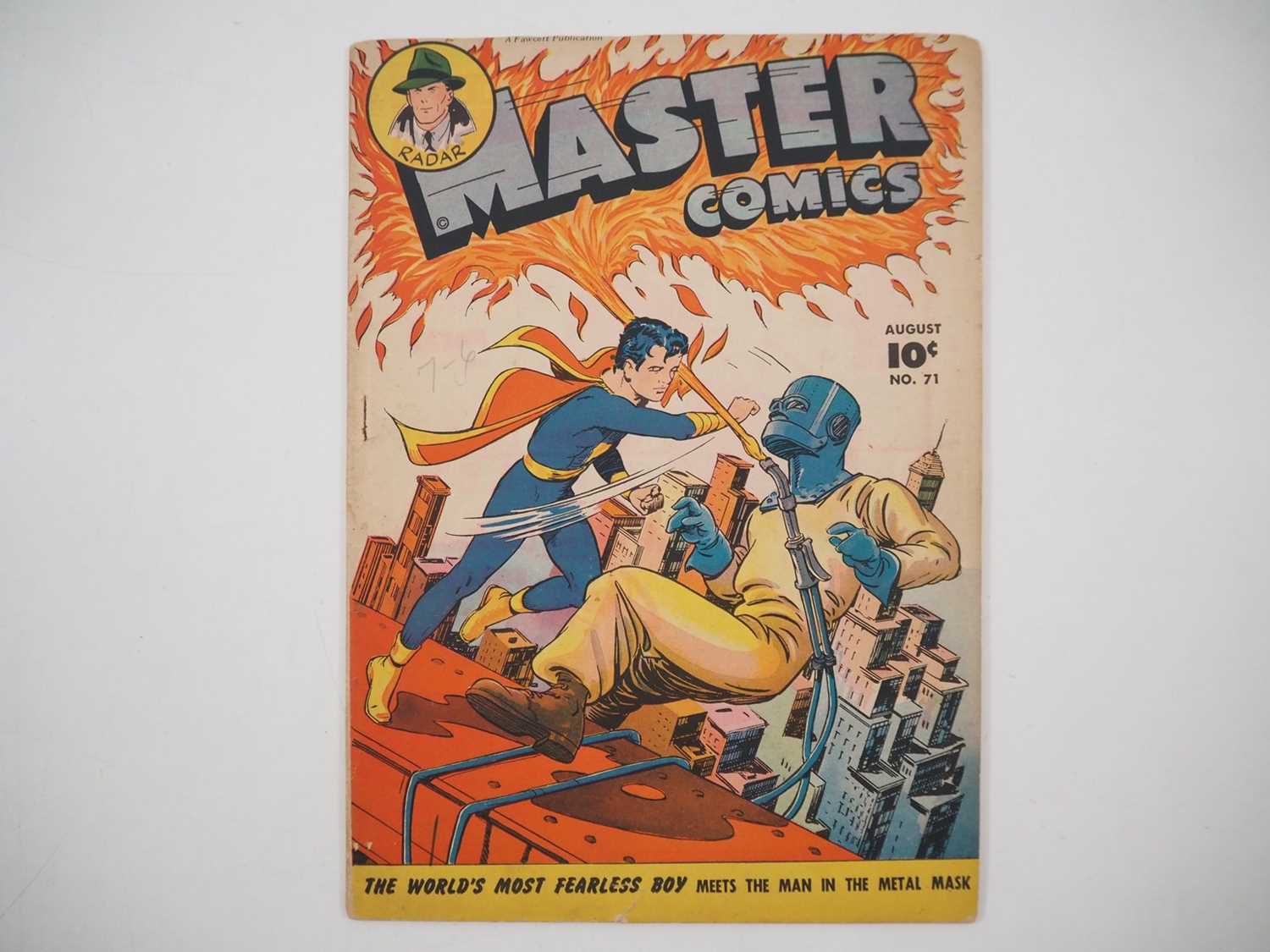 MASTER COMICS #71 (1946 - FAWCETT) - Captain Marvel Jr. cover art by Bud Thompson - Golden age gem