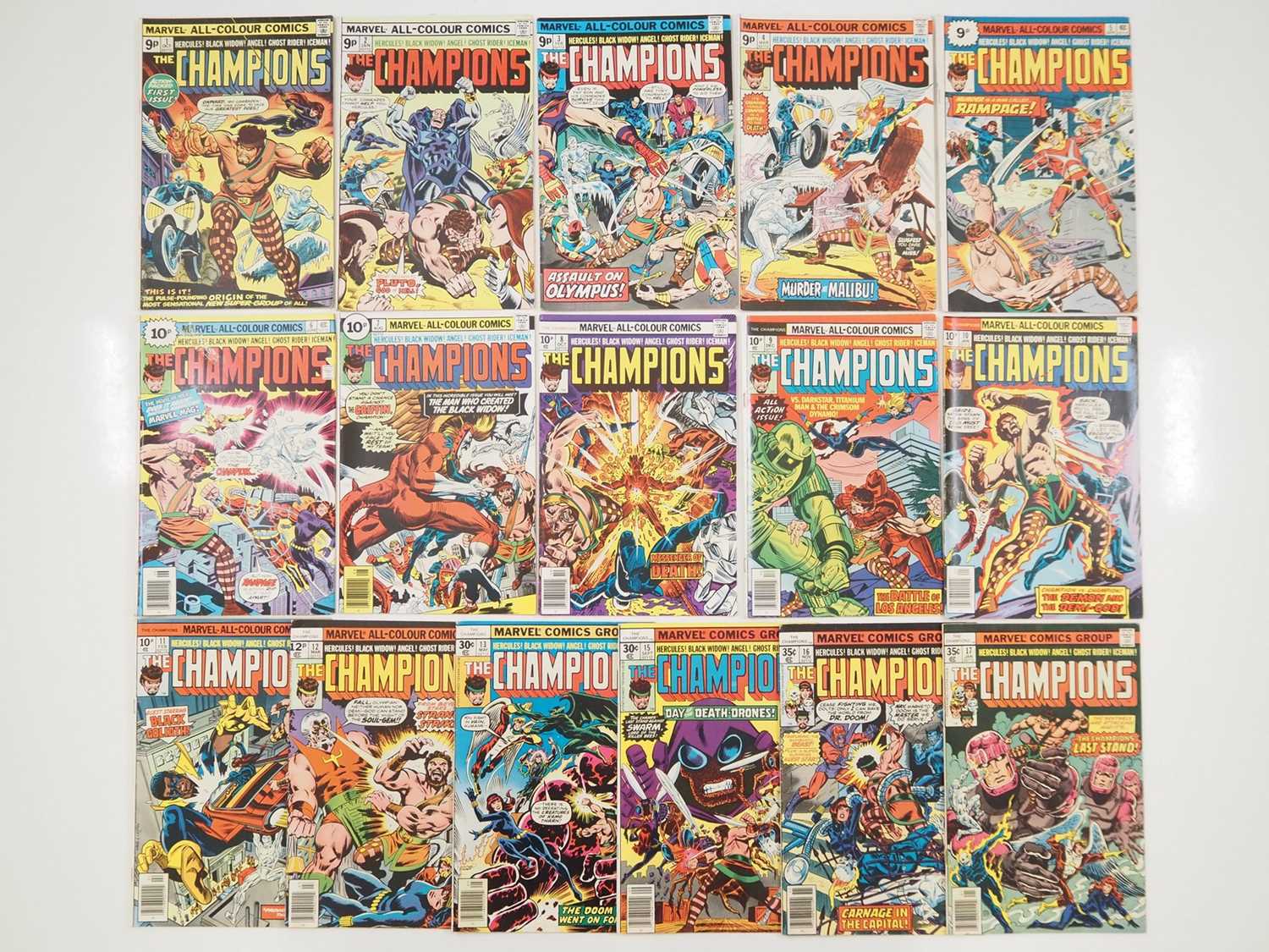 THE CHAMPIONS #1, 2, 3, 4, 5, 6, 7, 8, 9, 10, 11, 12, 13, 15, 16, 17 (16 in Lot) - (1975/1978 -