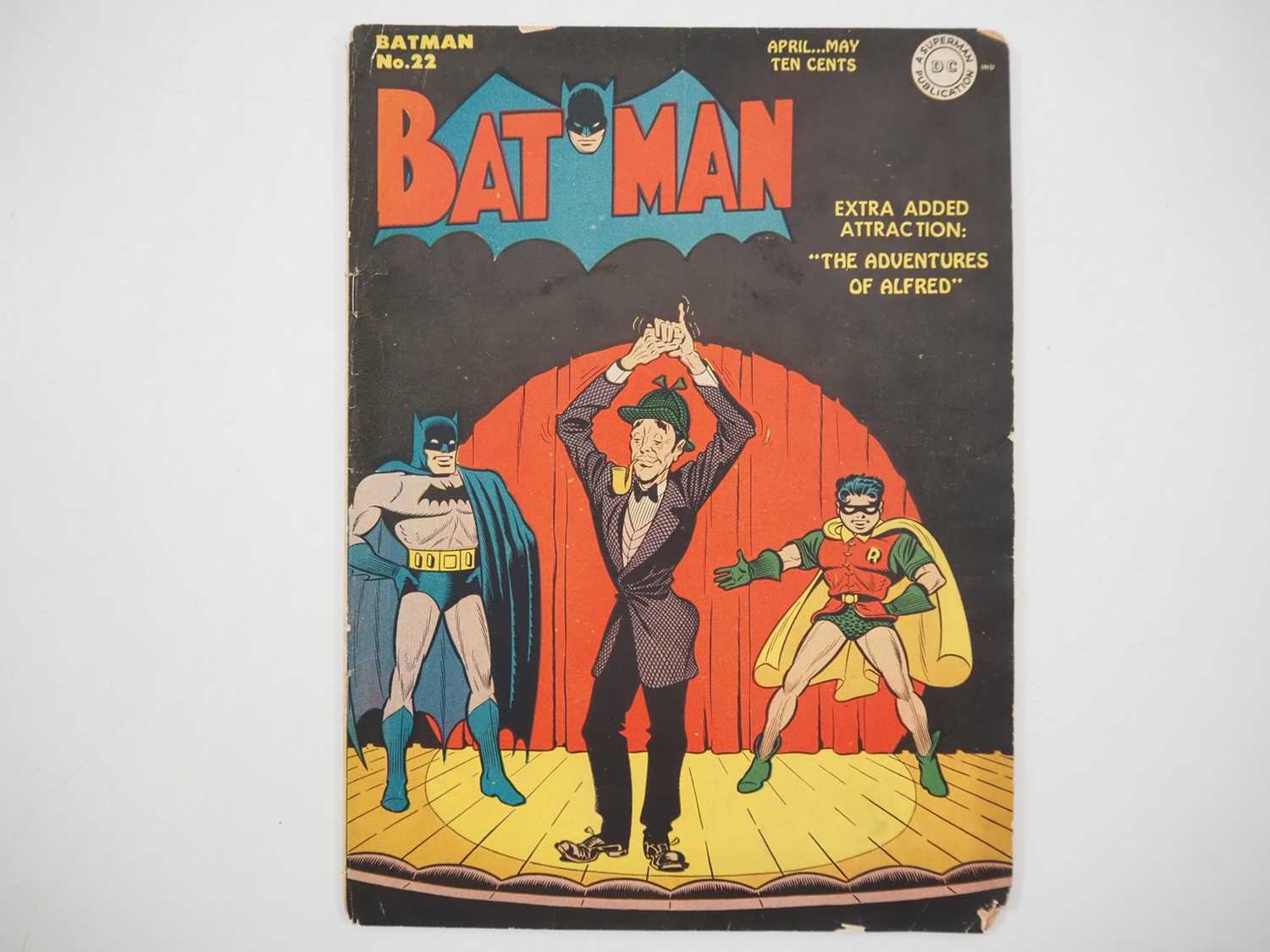 BATMAN #22 (1944 - DC) - First cover appearance and first solo story featuring Alfred - Dick