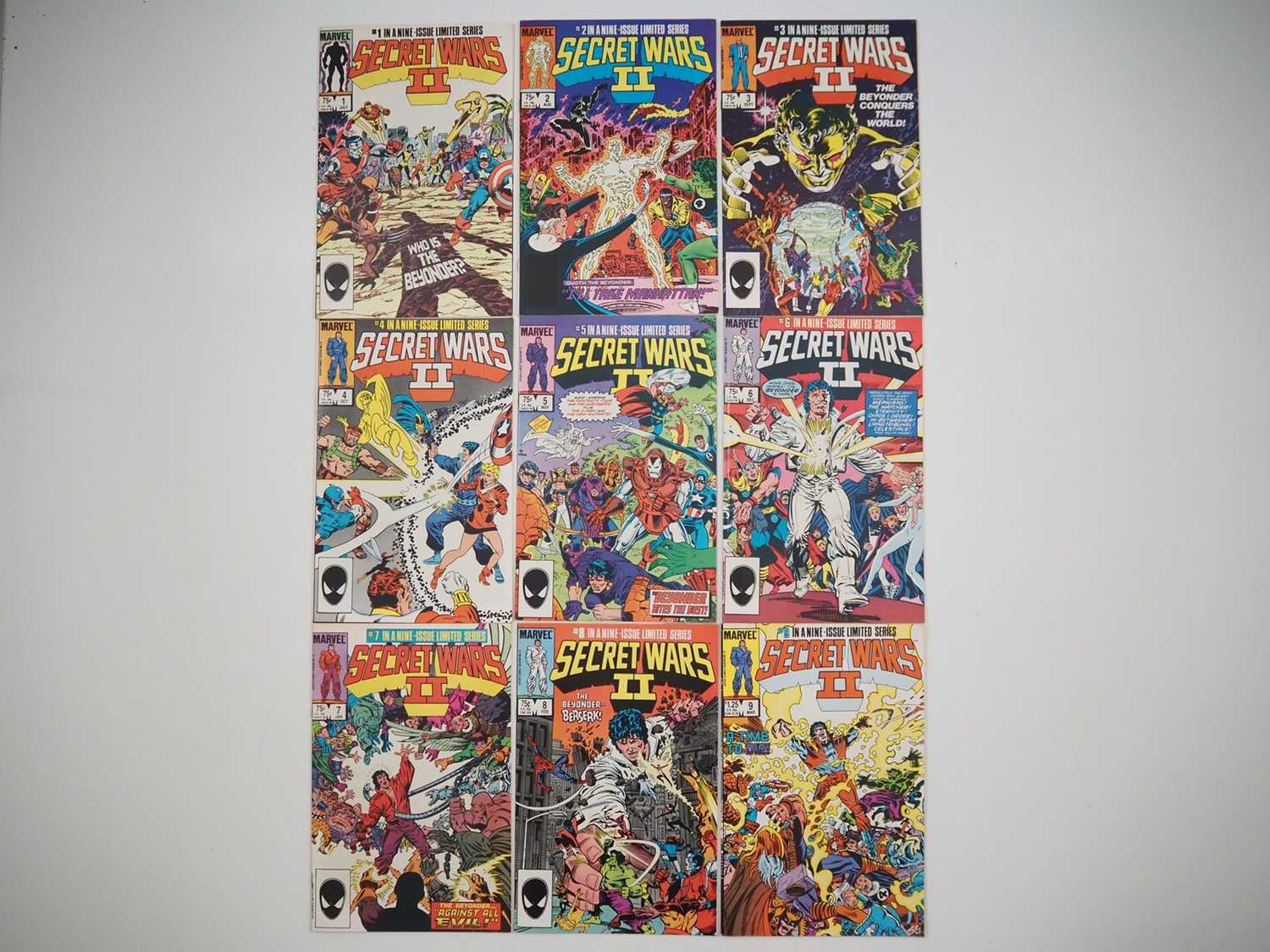 SECRET WARS II - #1, 2, 3, 4, 5, 6, 7, 8, 9 - (9 in Lot) - (1985/86 - MARVEL) - Complete Nine