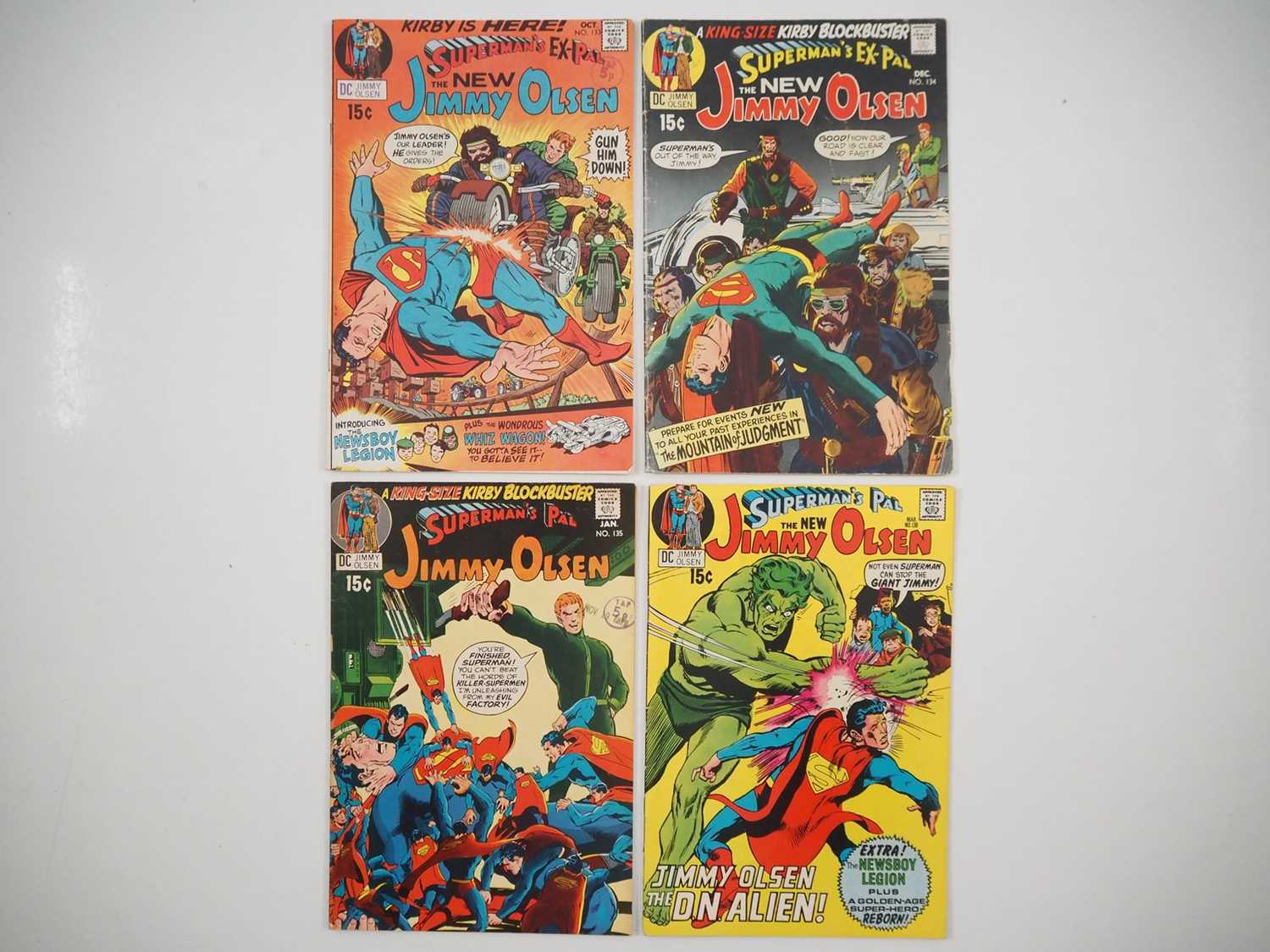 SUPERMAN'S PAL JIMMY OLSEN #133, 134, 135, 136 (4 in Lot) - (1970/71 - DC) - Includes the first,