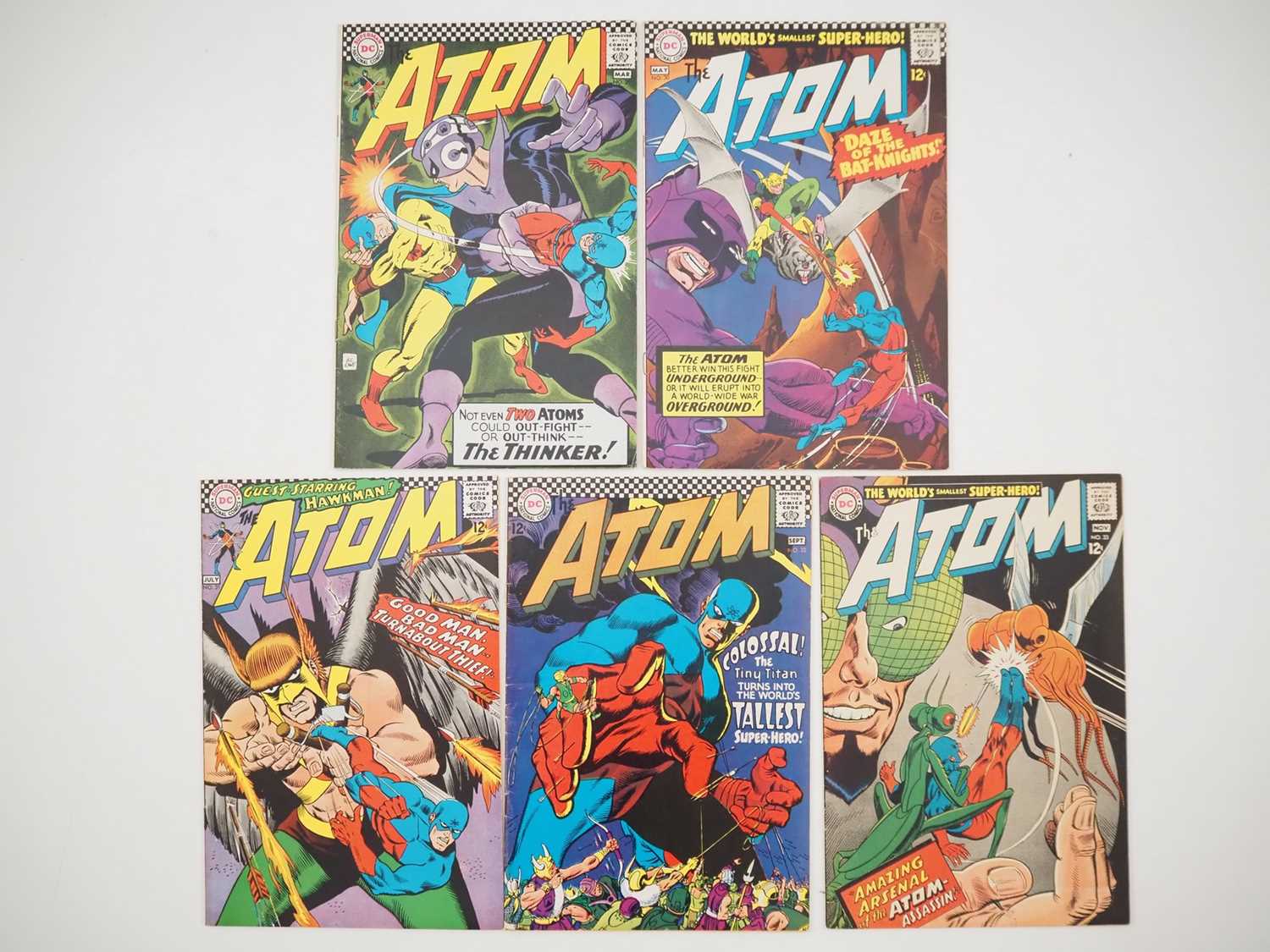 ATOM #29, 30, 31, 32, 33 (5 in Lot) - (1966/1967 - DC) - Includes the first solo appearance of the
