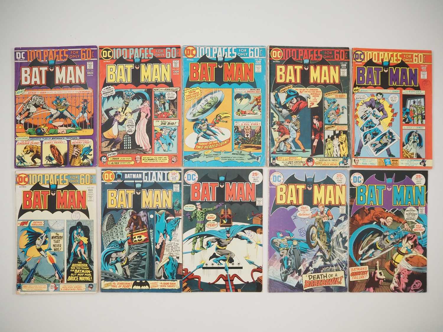 BATMAN #256, 257, 258, 259, 260, 261, 262, 263, 264, 265 (10 in Lot) - (1974/1975 - DC) - Includes