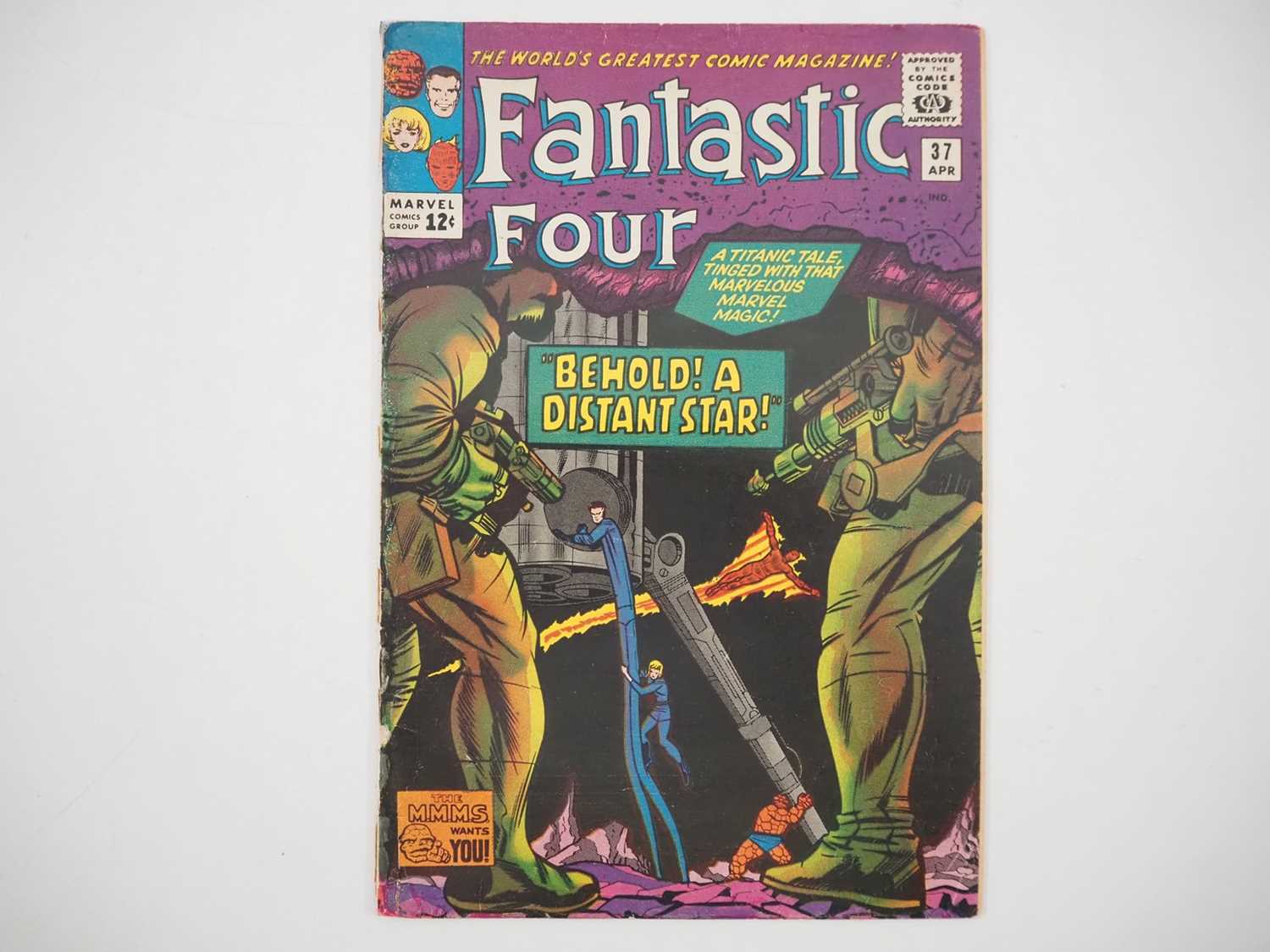 FANTASTIC FOUR #37 (1965 - MARVEL) - Skrulls appearance - cover and interior art by Jack Kirby -