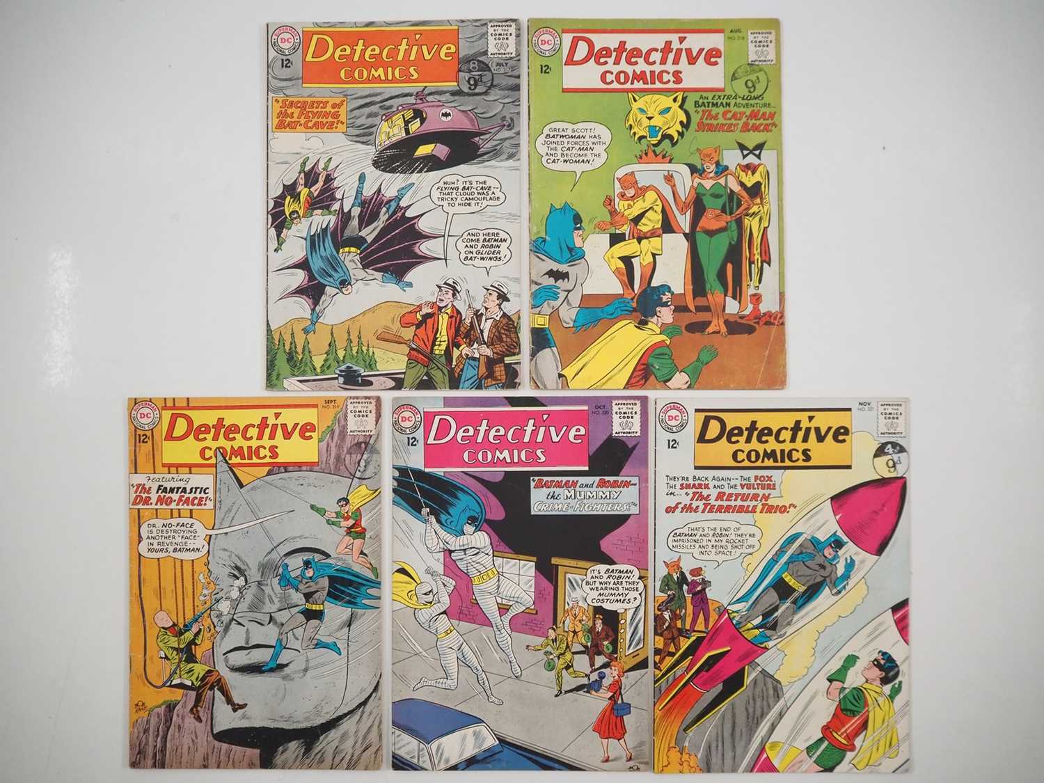 DETECTIVE COMICS #317, 318, 319, 320, 321 (5 in Lot) - (1963 - DC) - "Secrets of the Flying Bat-