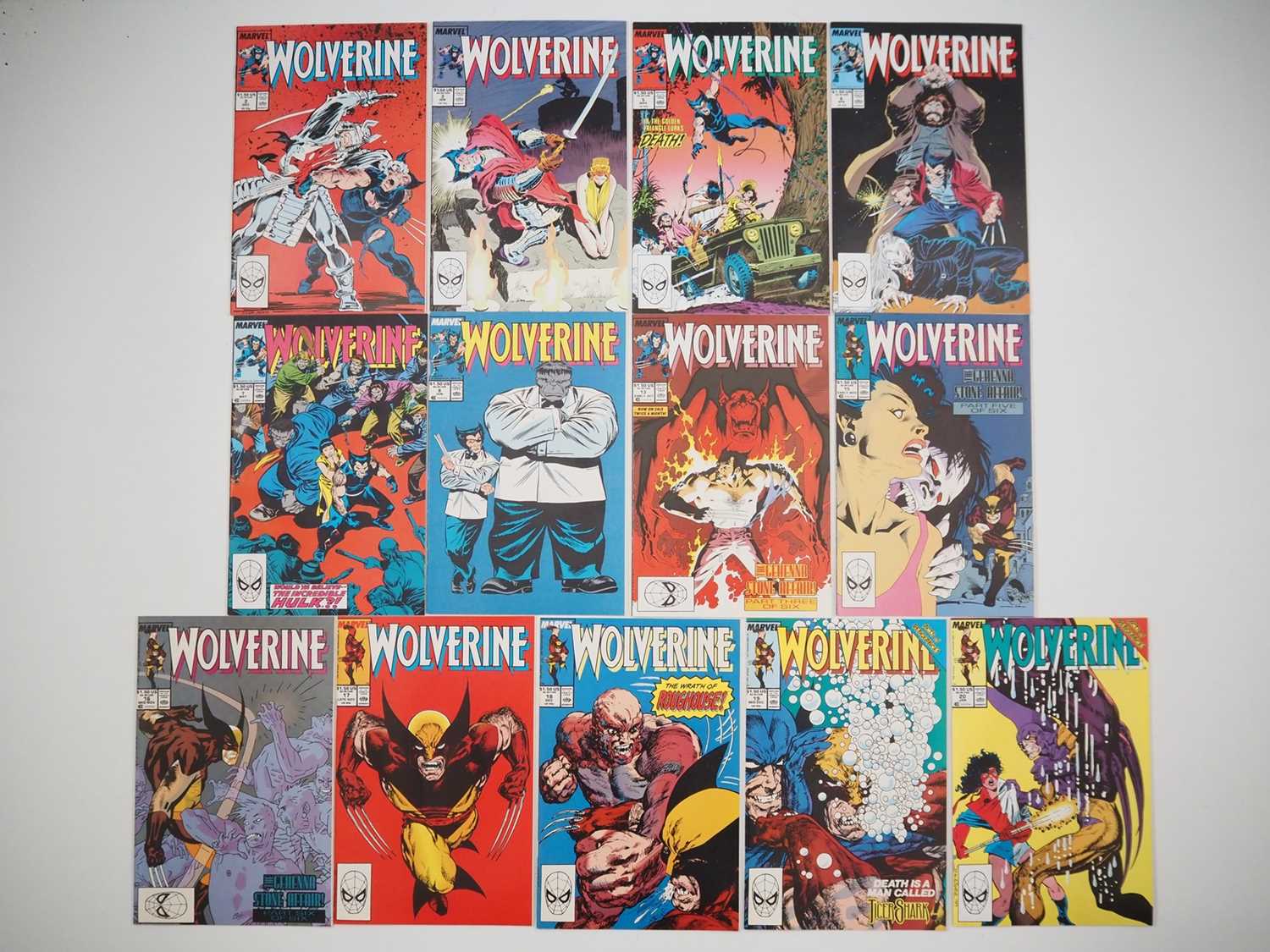 WOLVERINE #2, 3, 5, 6, 7, 8, 13, 15, 16, 17, 18, 19, 20 (13 in Lot) - (1988/1990 - MARVEL) -