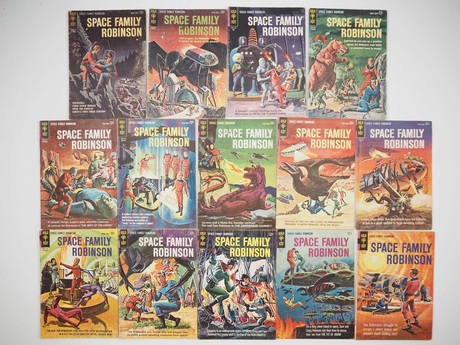 SPACE FAMILY ROBINSON #1, 2, 3, 4, 5, 6, 7, 8, 9, 10, 11, 12, 13, 14 (14 in Lot) - (1962/1965 - GOLD