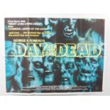 DAY OF THE DEAD (1985) - UK Quad Film Poster - FIRST RELEASE - GEORGE A ROMERO - 'Wall of Zombies'