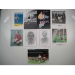 A group of England World Cup 1966 football team related autographs to include Gordon Banks x 2,