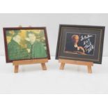 NICK NOLTE - A pair of framed and glazed photographs comprising 10" x 8" candid photograph of Nick