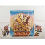 BLAZING SADDLES (1974) - John Alvin and Anthony Goldschmidt artwork UK Quad film poster for the