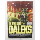 DR. WHO AND THE DALEKS (1965) - Late 1960s re-release - UK one sheet film Poster (folded)