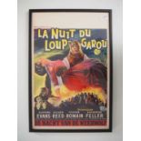 LA NUIT DU LOUP GAROU (1961) Belgian Affiche film poster (framed and glazed)
