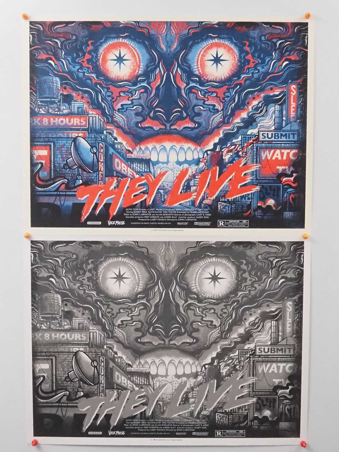 THEY LIVE (2020) - Drew Milward - Vice Press - Matching hand-numbered set of Regular & Variant