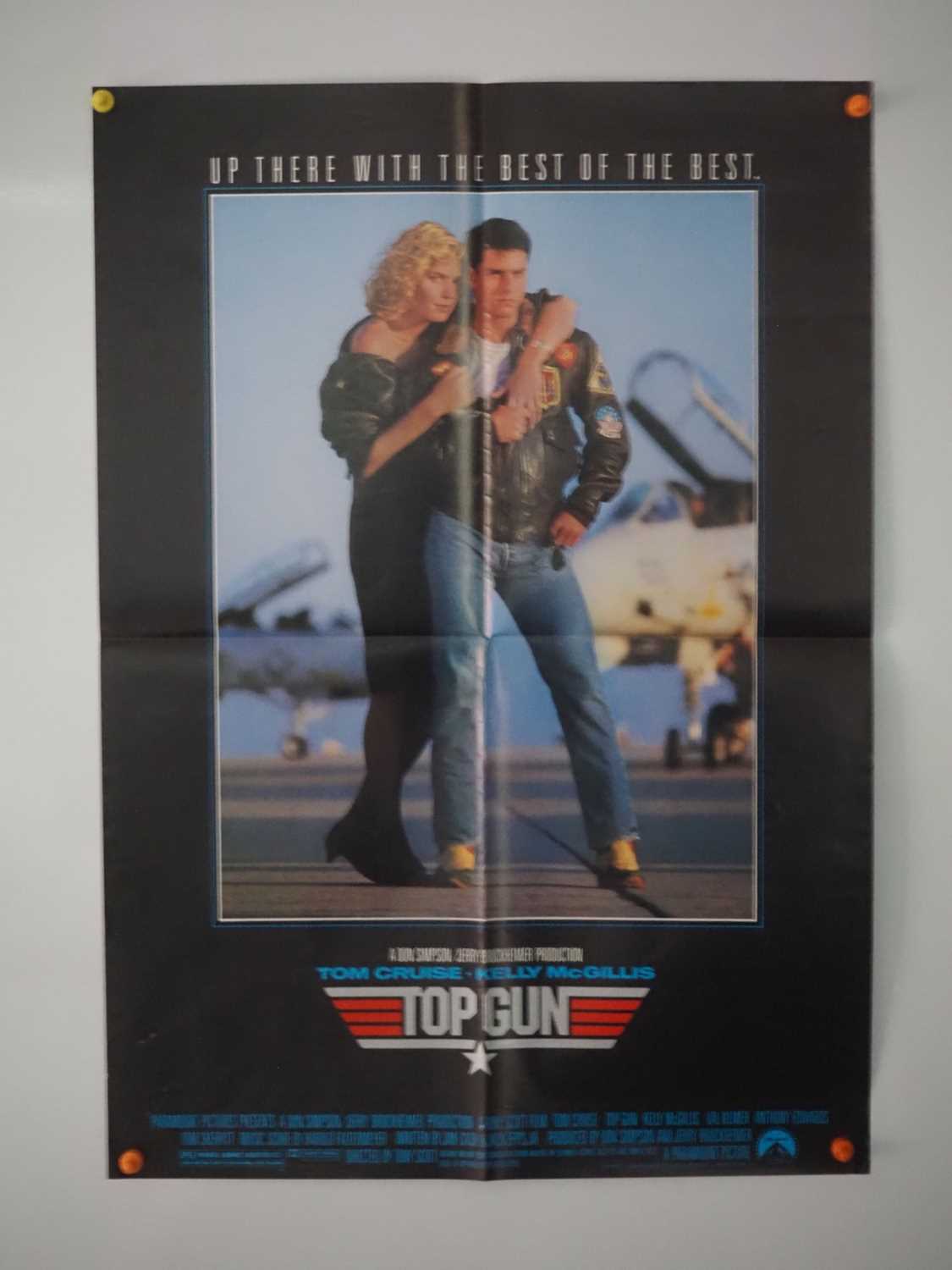 TOP GUN (1986) US movie poster (17” x 24”) (folded)