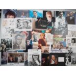 A large quantity of mixed autographs to include Tom Hiddleston, Jude Law, David Warner, Ron Moody,