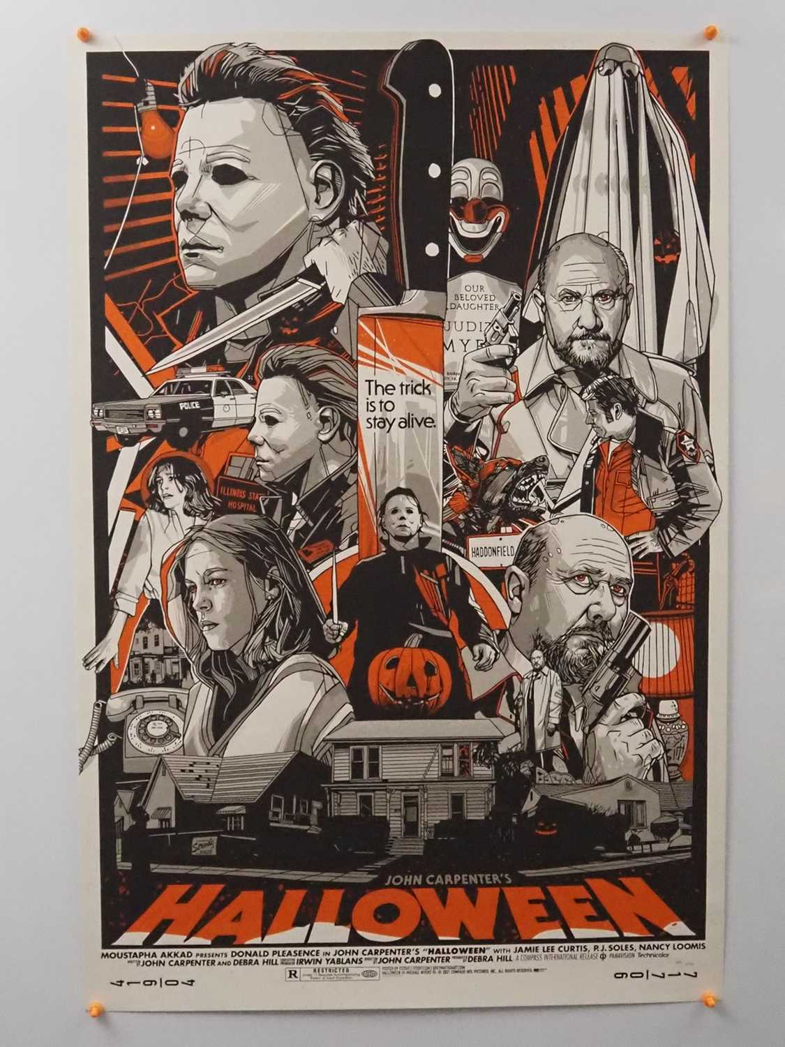 HALLOWEEN (2021) - Tyler Stout - Mondo Timed Edition - Hand-Numbered #1044/2710 - 24” x 36” (61 x