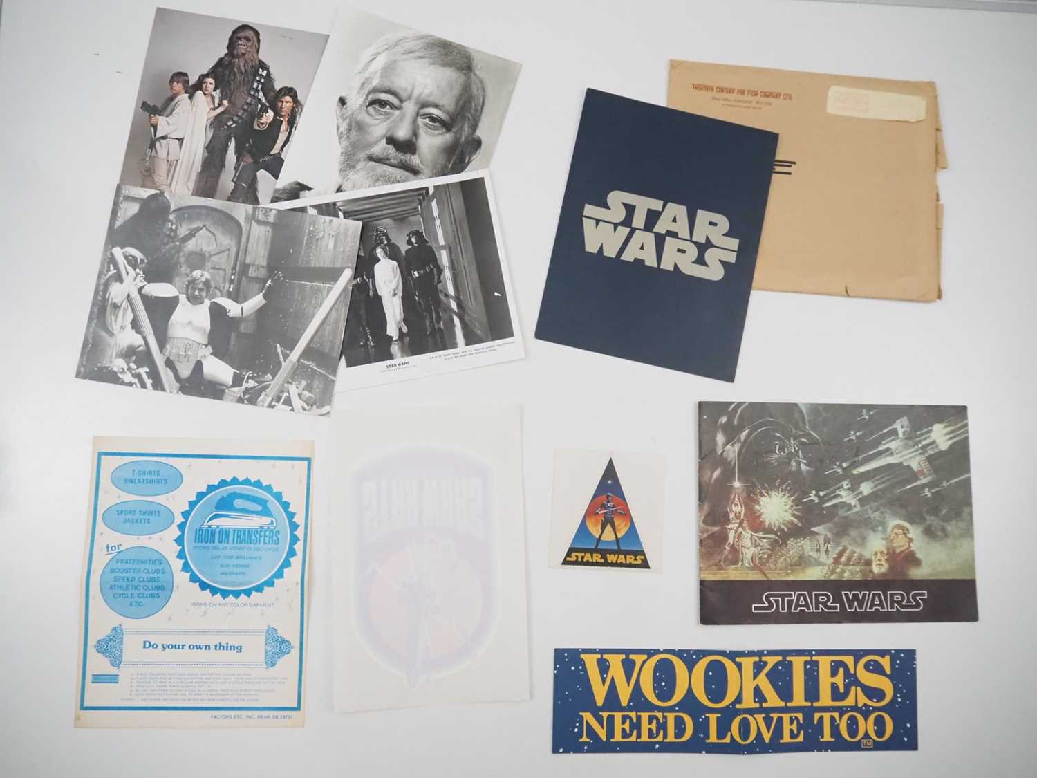 STAR WARS - An original fan club pack as sent out in January 1978 containing rare unused iron-on X-