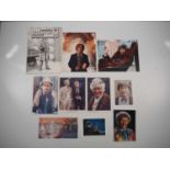 A group of DOCTOR WHO autographs comprising Patrick Troughton, John Pertwee, Tom Baker, Peter