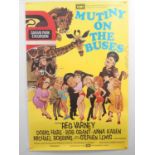 MUTINY ON THE BUSES (1972) - A group of memorabilia items comprising a one sheet film poster, set of