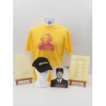 THE LIFE AND DEATH OF PETER SELLERS (2004) - A group of memorabilia items comprising black cap,