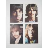 THE BEATLES - A group of four colour photographs originally included with vinyl LP copy of 'The