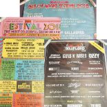 A group of 2018 music festival bus stop posters for ISLE OF WIGHT FESTIVAL 2018, DOWNLOAD FESTIVAL