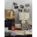 Two large boxes containing an archive of material relating to employment and work at the BBC and