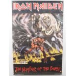 IRON MAIDEN – An original promotional poster for 'The Number of the Beast' (1982) (single and album)