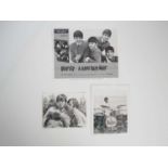 THE BEATLES - 'HELP' black/white film stills with A HARD DAYS NIGHT (1982 re-release) lobby card