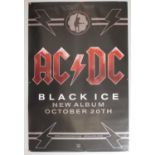 AC/DC - BLACK ICE (2008) - A 60" x 40" advertising poster for the release of the album - rolled