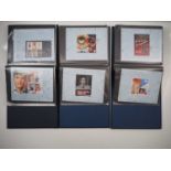 ELVIS PRESLEY- Three large Banham ring-file binders with “blue suede” effect covers, filled with