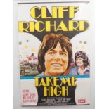 TAKE ME HIGH (1974) - A one sheet film poster and press book (tri-folded / flat) (2)