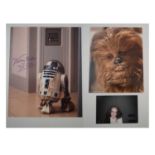 A pair of STAR WARS related autographs to include Peter Mayhew and Kenny Baker (2)