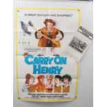 CARRY ON HENRY (1971) UK one sheet and press campaign book (folded (2)