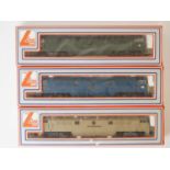 A group of LIMA OO gauge Western Class diesel locomotives, comprising examples in BR blue, green and