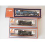 A group of LIMA OO gauge steam locomotives, comprising 2 x Pannier tank locos in GWR green and BR