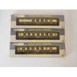 A trio of WRENN OO Gauge Pullman coaches comprising 'Audrey', 'Vera' and 'Car No 87' - all with