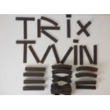 A quantity of TRIX TWIN OO gauge 3-rail track - G, all unboxed (Q)